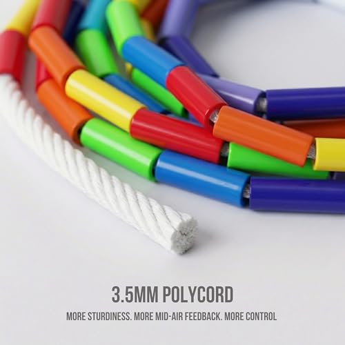 Pro-Grade Beaded Jump Rope for Beginners - color: Rainbow