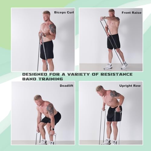 Resistance Bands Handles, A Pair of Aluminum Fitness Handles for Resistance Band Exercises, Strength Training, and Home Gym