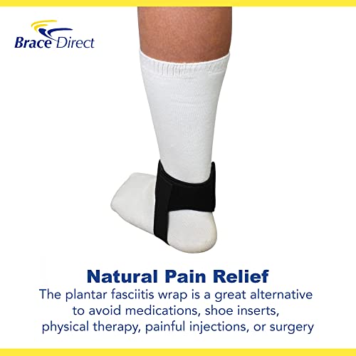 Brace Direct Plantar Fasciitis Day Splint for All-Day Relief - Walking Strap for Fascia Stretching, Arch and Heel Support for Flat Feet, Heel Spurs, and Foot Pain (L/XL - Fits Ankle Circ 13 in.+) - size: L-XL