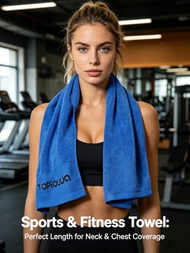 Unisex Sports Towels (Set of 2) Upgraded Version-Ultra-Soft Premium Quality100% Cotton Sweat-Absorbing Towels Ideal for Workouts, Workout Towels，Gym Towels Sessions, & Hiking Trips!