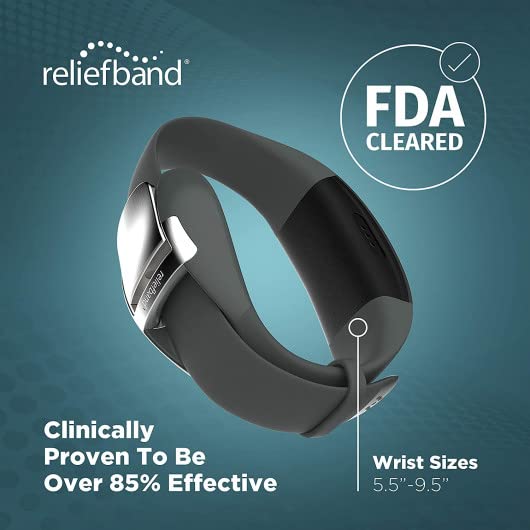 Reliefband Premier Anti-Nausea Wristband for Motion Sickness, Morning Sickness, Travel & Vomiting Relief - Motion Sickness Wristband FDA Cleared Drug-Free, Fast-Acting, Nausea Relief Band (Charcoal) - color: Charcoal