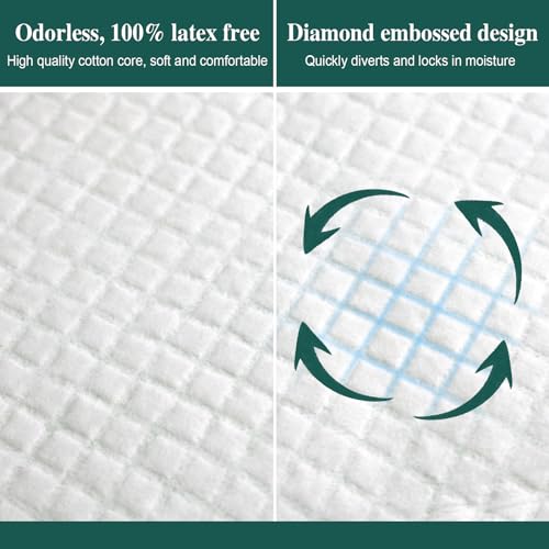 BIGGMED 100 Count Incontinence Bed Pads 40'' x 36'' Tear-Resistant Disposable Underpads Heavy Duty Chucks Pads for Adults, Kids & Elderly | Protection Pads for Bed, Sofa, and Chair - size: 40"x36"- 100 Count (Tear-resistant)
