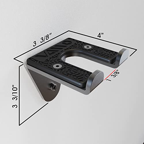 VAIIO Single Olympic Barbell Hanger,Garage Gym Bar Wall Rack,Vertical Barbell Mount Rack,Black Powder Coated,Space Saving Commercial or Home Gym Accessory,Holds Under 33mm Bar Size - color: 5mm Black