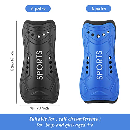 Civaner Youth Soccer Shin Guards Lightweight Breathable Child Calf Protective Gear Soccer Equipment Kids Shin Guards for 4-12 Boys and Girls Children Teenagers - size: M，4-8 years old
