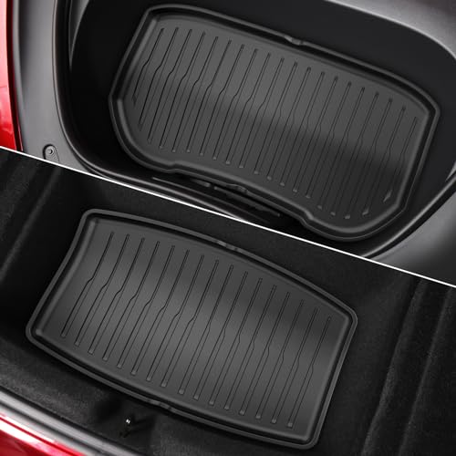 6-PCS All-Weather TPE Floor Mats Compatible with 2024-2026 Model 3 Highland | Flexible, waterproof, stain-proof, anti-slip, easy-clean interior guards - size: Compatible with Model 3 Highland (6-Piece Set)