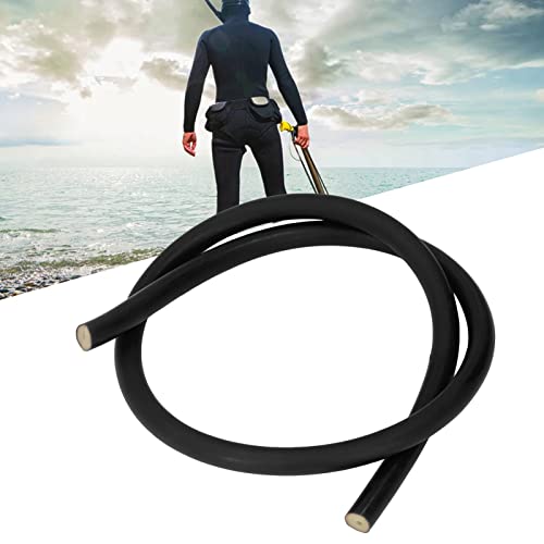 Alomejor Latex Rubber 3x14mm Latex Tube Tube Rubber Hose Speargun Band for Spearfishing (Black)