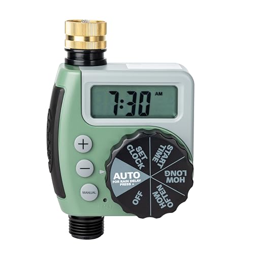 Orbit One Outlet Single-Dial Hose Faucet Timer - Easy Programmable - for Garden Watering System - LCD Hose Timer with Adjustable Watering Schedule - 62056, (Pack of 5) - size: Single (Pack of 5)