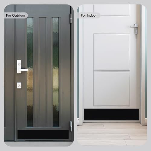 Rubber Bond Kick Plates (2 Pack) 6" x 33" - Effortless Peel & Stick - Prevents Dents & Scratches - Self-Adhesive & Universal Fit (Black) - color: Black, size: Kick Plate - 2 Pack - 6"x34"