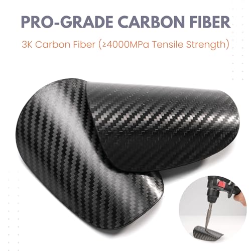 Mini Soccer Shin Guards - Carbon Fiber Shin Pads with Portable Carrying Case for Men, Women, Youths