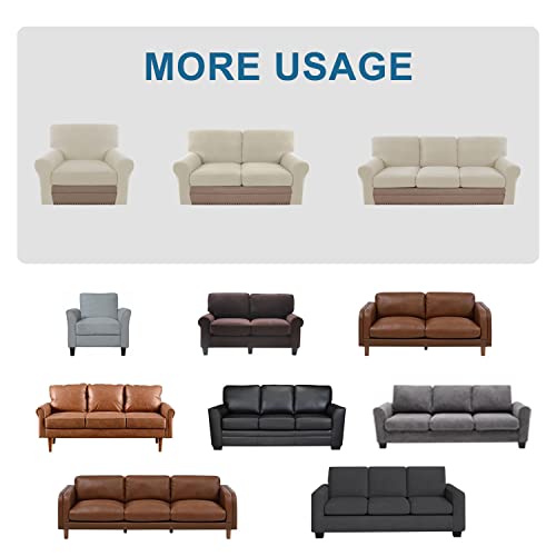 H.VERSAILTEX Multi-Pieces Sofa Covers Stretch Couch Covers Form Fitted Seats and Back Cushions Covers (3 Seat Covers Plus 3 Back Cusion Covers, Bonus 2 Armrest Covers), Island Fossi - color: Island Fossi, size: 3 SEAT COVERS + 3 BACK COVERS+ 2 ARMREST COV