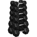 Hex Dumbbell Sets, 90-640 lb Rubber Encased Exercise & Fitness Dumbbells Set, Hand Weight for Strength Training, Weight Dumbbells - size: 360 lb Set (Pair of 15, 20, 25, 30, 40, 50 lb)
