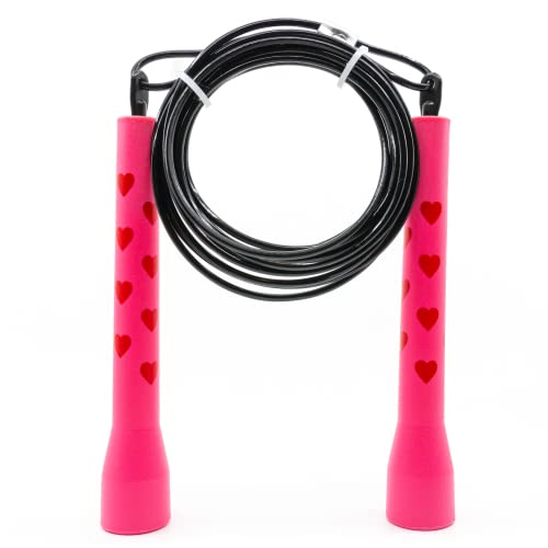 Double Under Wonder Jump Rope, Tangle-Free Speed Rope, Adjustable Speed Rope for Men, Women, Indoor Fitness Training Speed Skipping Rope, Jumping Rope, Perfect for Boxing Workout, Cardio, Endurance Training, Jump Rope for Double Unders - color: Heartbreak