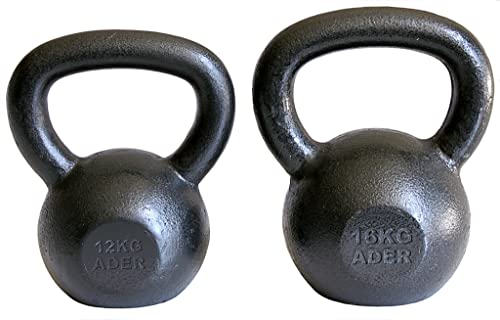 Ader Premier Kettlebell Set 12, 16 Kg (26lb 35lb) | FREE DVD