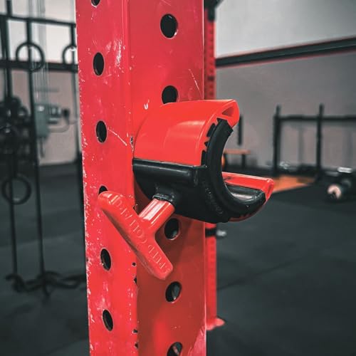 Speed Collar, Fastest Bar Clips for Weightlifting Powerlifting Bodybuilding and Olympic Lifting - color: Red