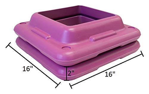 Ader 44'' Original Health Club Step, Aerobic Step, Gym Class Step, Platform with Risers - color: 4pcs Risers Only