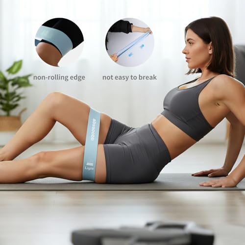 Silicone Resistance Bands, 4-Pack Exercise Loop Bands | Latex-free silicone, honeycomb non-slip grip, 10-40 lb levels, for glutes, legs, physical therapy, Pilates, home gym