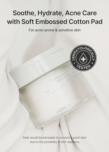 celimax Ji.Woo.Gae CICA BHA Blemish Toner Pad | BHA PHA LHA Complex, Centella Asiatica Extract, Hydrating, Moisturizing, Soothing, Reparing, (60 Pads) - color: Cica Toner Pad