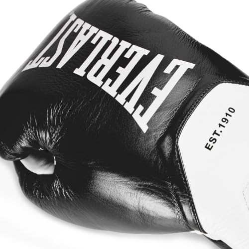 Everlast MX Elite Pro Fight Boxing Gloves | Handcrafted in Mexico - color: Black, size: 10oz X-Large