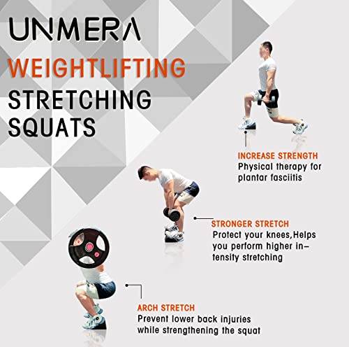 UNMERA Squat Wedge Block 6PCS Adjustable Non-slip Rubber Squat Ramp | Squat wedge for heel-elevated training, deadlifts, and calf stretches to improve mobility, balance, and strength.