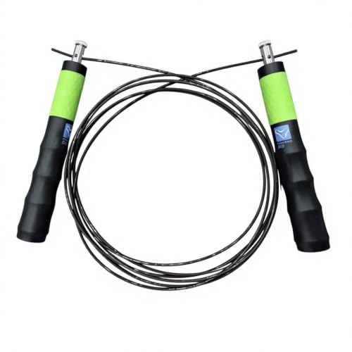 YUEDONG Speed Jump Rope for Fitness Training, Adjustable Steel Cable Skipping Rope, Non-Slip Grip Handles