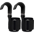 Weight Lifting Hooks With Wrist Straps For Deadlifts & Pull Ups | 3mm Steel Hooks, Rubber Coated Grip, 4mm Neoprene Padding, Deadlifts, Rows, Pull Ups & Shrugs - color: Black