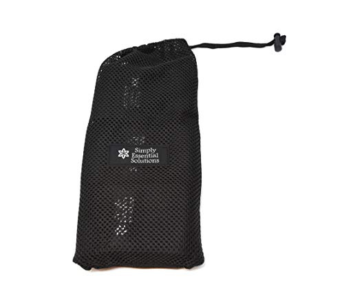 Non-Slip Heavy-Duty Exercise Loop Bands for Strengthening Hips, Glutes, Legs by Providing Resistance in Training & Support in Squats & Lifting. Three Lengths of Bands in a Tote Bag - color: black