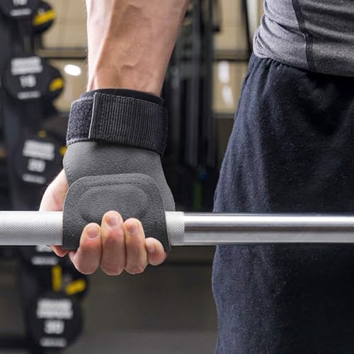 TAVIEW Wrist Straps for Weightlifting for Maximum Grip Support - Lifting Deadlift Strap & Weight Lifting Grips Gloves for Working Out Pull Up Deadlifting & Shrugs - color: Grey（1 Pair)