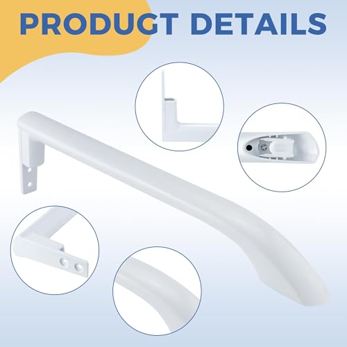 AMI PARTS 5304486359 Refrigerator Door Handle-Replaces 5304506469 5304504507 242059501 242059504 (2 Pack) - color: White