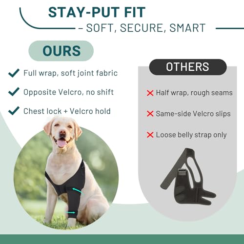 Dog Elbow Protector Brace, Dog Leg Sleeves Anti-Licking for Arthritis, Hygroma, Pressure Sores, and Calluses, Dogs Elbows Pads & Shoulder Brace for Elbow Dysplasia and Injury Recovery, Left S - size: S