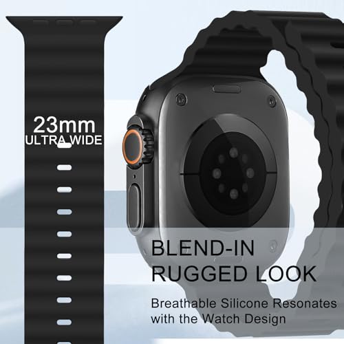 6 Pack Sport Band - Compatible with Apple Watch Ultra 2/Ultra Bands 49mm 45mm 44mm Men Women,Breathable Trail Loop+Alpine Loop+Ocean Bands for iWatch Ultra 2/Ultra Series 10 46mm SE 9/8/7/6/5/4 - color: 6-Color-2