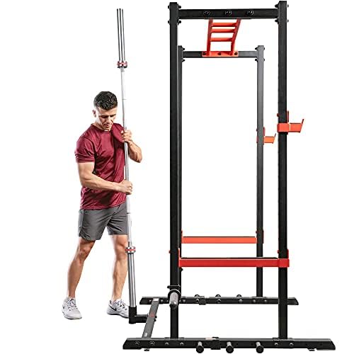 Sunny Health & Fitness Power Cage Squat Rack Attachments for Home Gym | Strength Training, Expanded Workout Variety, Durable Construction, Secure Fit, Quick Installation, Versatile Exercise Support - style: Bar Holder