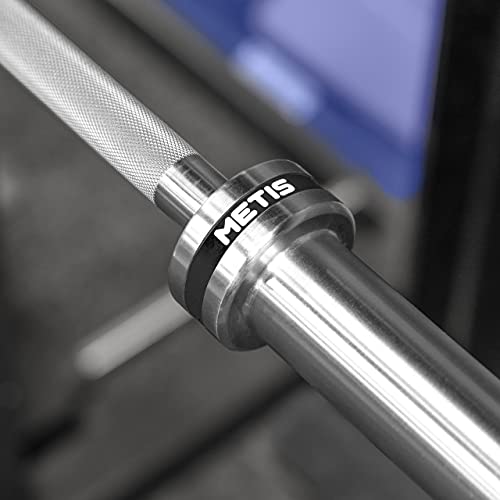 METIS 33lb 6ft Olympic Barbell - Olympic Barbell Bar with Optional Pair of Olympic Weight Plates | Olympic Barbell Set | Olympic Bar Strength Training Equipment - size: Barbell + 22lb Weight Plates (Pair)