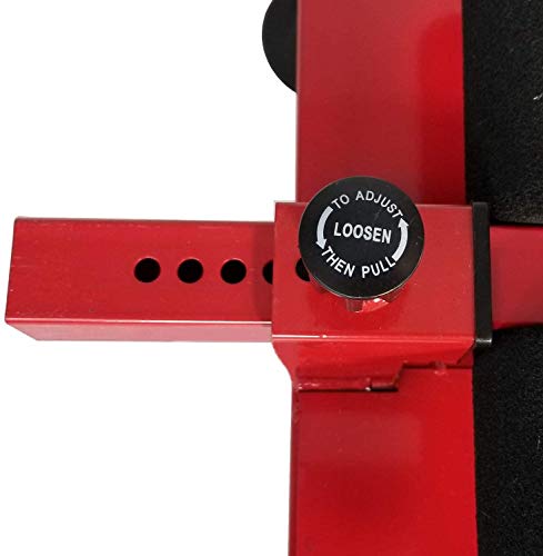 Iron Bar Deluxe Multi-Function Deep Sissy Squat Bench 8-in-1 Home Gym Workout Station Leg Exerciser for Strong Quads/Glutes + 2 Handles, Ab Core Workout Training Push Up Sit Up Exercise Machine Red
