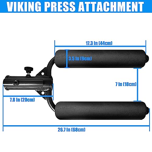 Viking Press Landmine Handle for 2-Inch Barbell, Hack Squat T-Bar Row Attachment Strength Training Accessories, Shoulder Press Landmine Attachment Equipment - color: Style M