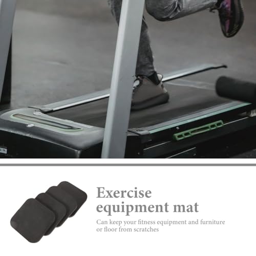 4Pcs Treadmill Pads Exercise Equipment Mats Floor Protectors for Home Gym Reduce Noise Vibration and Protect Floors 3.93X3.93X0.39In