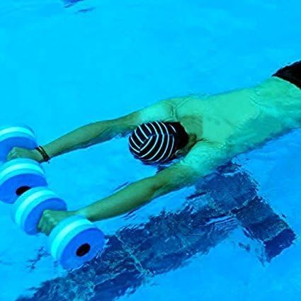 Sports Water Weights for Pool Exercise Water Aerobics Equipment Combo Set Aquatic Exercise Dumbbells High Density Aqua Pool Fitness - color: Blue, style: Dumbbells