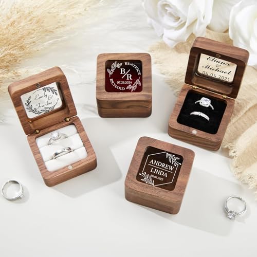 wood ring box (C-custom) - color: C-custom