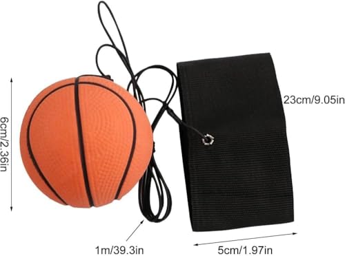 Reaction Training Ball with Wrist Strap, Basketball Reflex Trainer | High-bounce reflex ball with adjustable wrist strap for hand-eye drills, basketball practice, agility routines, and warmups