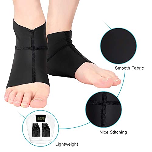 Plantar Fasciitis Arch Socks with Gel Pads, Arch Ankle Support Sleeves for Flat Feet, Compression Ankle Arch Brace Wrap for Men and Women, Heel Spurs, Flat Foot, High/Low Arch Relief, 1 Pair