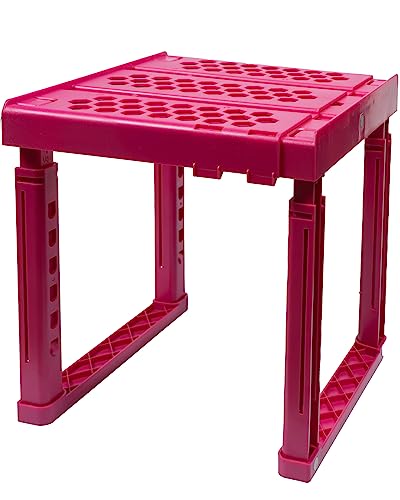 ABLinox Locker Organizer Shelf， Adjustable Width and Height, Ideal Locker for School, Office, and Gym Lockers(Magenta) - color: Magenta
