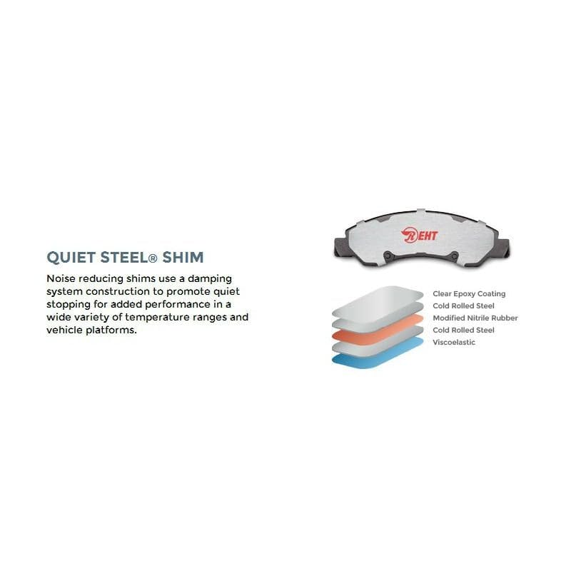Raybestos Premium Raybestos Element3 EHT™ Replacement Front Brake Pad Set for Select Chevrolet Camero/Corvette; Ford Mustang; Pontiac Firebird Model Years (EHT412H) - size: One Size, style: EHT412H