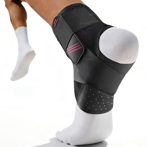 1.5mm Ultra Thin Ankle Brace for Women Men, Lightweight Breathable & Adjustable Figure-8 Support for Flexible Stability, Fits in ALL Types of Shoes for Sports, Work & Daily Relief, S - size: S