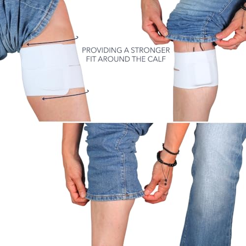 URSA Ankle Straps: Low-Profile, Soft, Stretchy & Breathable Transmitter Straps for Location Sound, Theatre, Wedding Shoots & More (White, Ankle) - color: White, size: Ankle
