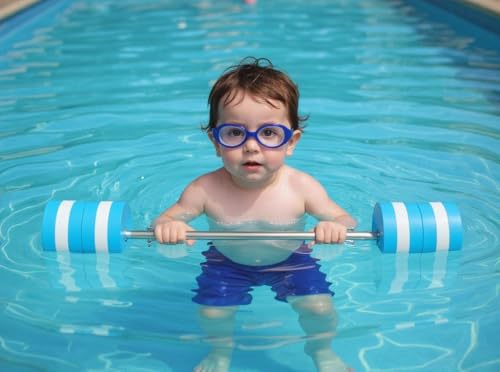 Aqua Pool Barbell for Swim Lesson Fitness Exercise Equipment -Foam Pool Weights Dumbbells - Aquatic Water Workout Bar for Aerobics Weights