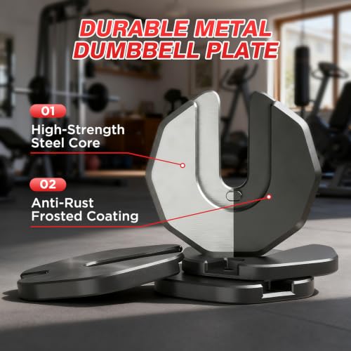 Adjustable Dumbbells Set All in One Free Weights Set for Home Gym | 25/26.5/52.5/55/85lbs Weights Dumbbells Set, 1 Sec Adjust Weights with Anti-Slip Handle for Home Fitness - color: 85lb-pair
