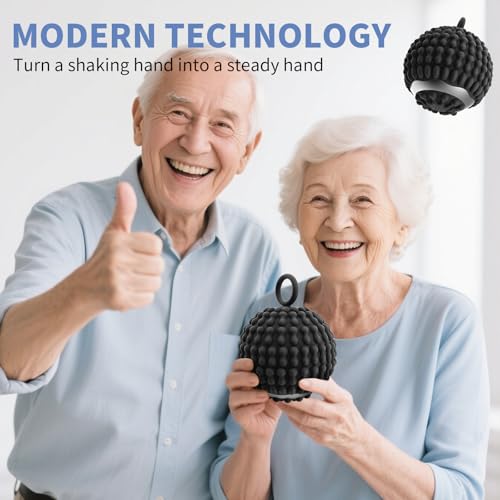 Physical Vibration Therapy Ball, Presents Gifts for Women | Rechargeable Vibrating Massage Ball 4-Speed Mode, Hand Therapy Balls, Relief Hand Tremors (Parkinson), Stress Relief