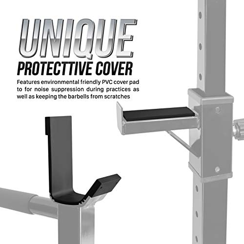 Yes4All Squat Rack for Home Gym, Adjustable Barbell Stand Rack, Multi-Function Weight Lifting, Dip Bar Station, Bench Press Rack Stand, Weight Plate Storage - Capacity Up to 600LBS - color: Barbell Squat Rack - Red - 550 lbs