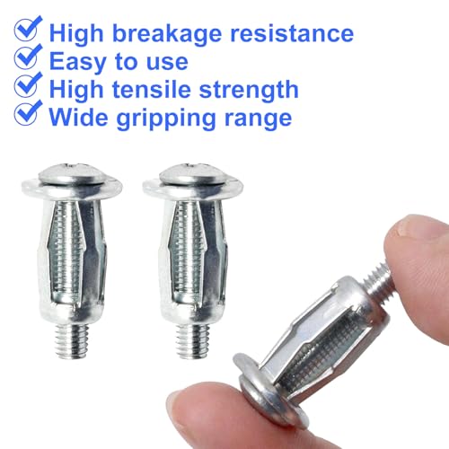 20pcs Hollow Wall Anchors for Thin Walls Heavy Duty, M5 x 1" - size: M5 x 25mm