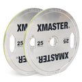 XMASTER FITNESS Hand Grip Chrome Steel Plates - size: 25LB Pair