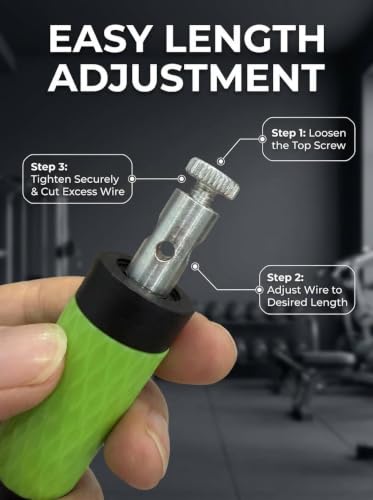 YUEDONG Speed Jump Rope for Fitness Training, Adjustable Steel Cable Skipping Rope, Non-Slip Grip Handles